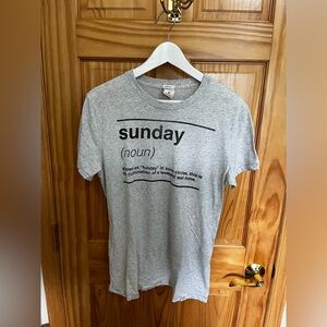 Abercrombie & Fitch Muscle T-Shirt Gray Sunday (noun) Definition Graphic